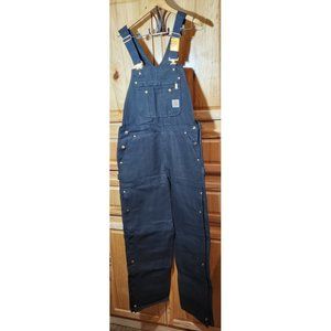 Carhartt Men's Dark Navy Duck Bib Overalls